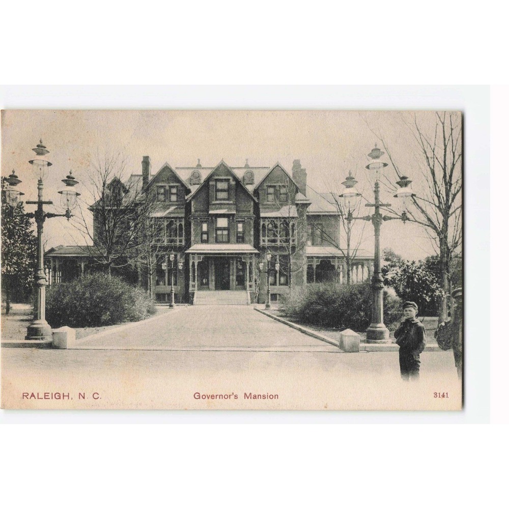 Vintage Raleigh NC Governor's Mansion Postcard Paul C Koeber Co 3141 VG